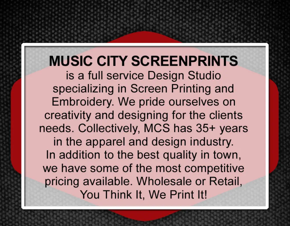 Specializing in Screen Printing and Embroidery